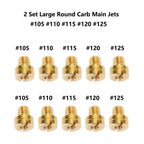 10pcs Carb Main Jets for Mikuni N100/604 (#105, #110, #115, #120, #125)