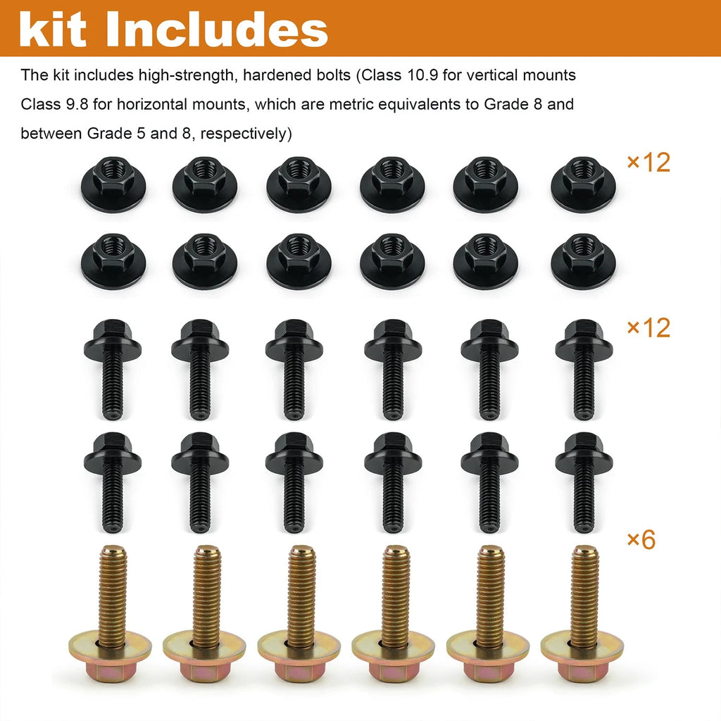 Heavy-Duty Mounting Hardware for Jeep JK & JL 4-Door (2007–2023)