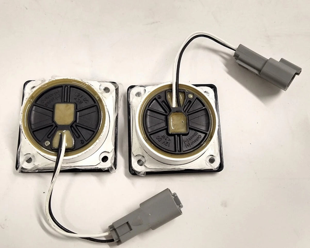Set of 2 Hella IP6K7 Warm White LED Square Courtesy Lamps for Vehicles