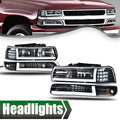 LED DRL Headlight and Bumper Lamps for Chevy Silverado 1500 2500 HD (1999–2002)