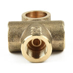 Set of 3 Way Brake T Piece Tee with 3 Male Nuts UNF 24 for TPI 3/16
