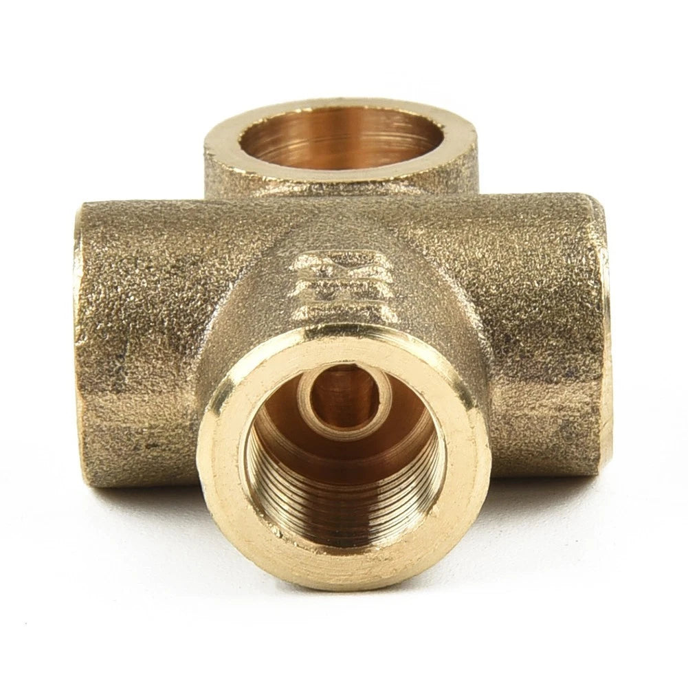 Set of 3 Way Brake T Piece Tee with 3 Male Nuts UNF 24 for TPI 3/16