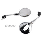 Pair Shorty Mirrors Chrome for Vespa Primavera 50-125, Sprint 50-150, GTS 125-300