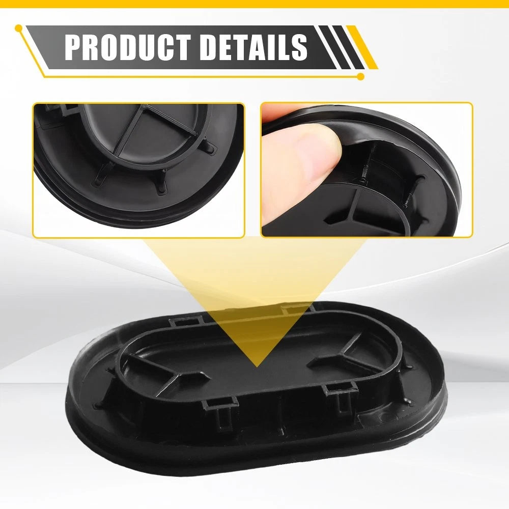 2pc Oval Drain Hole Plug Cover for Ford F-150 (1999–2018) Black OEM