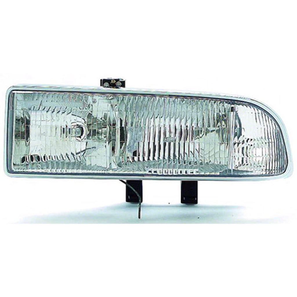 Replacement Driver Side Composite Head Light Assembly w/Chrome Trim