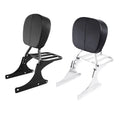 Chrome/Black Sissy Bar Backrest Luggage Rack for Harley Softail (1984-2005)