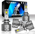 Set of 4 NOVSIGHT 9005/HB3 9006/HB4 LED Headlight Bulbs 6500K