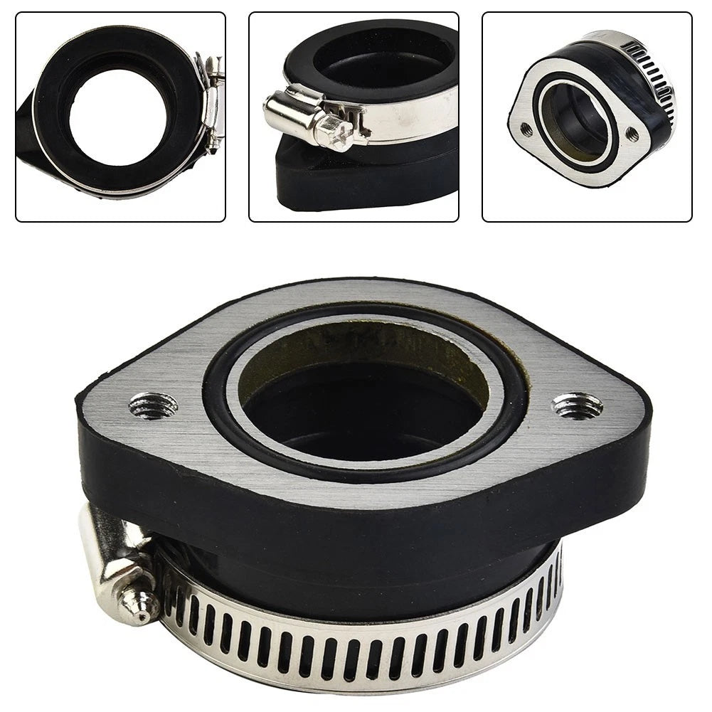 Carburetor Manifold for Dirt Bike (33-35mm) Rubber + Aluminum Black