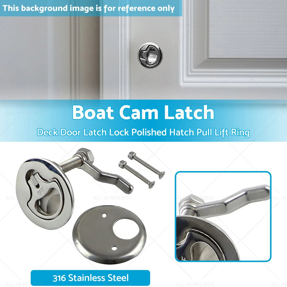 316 Stainless Steel Deck Door Latch Lock for Boat (Polished)