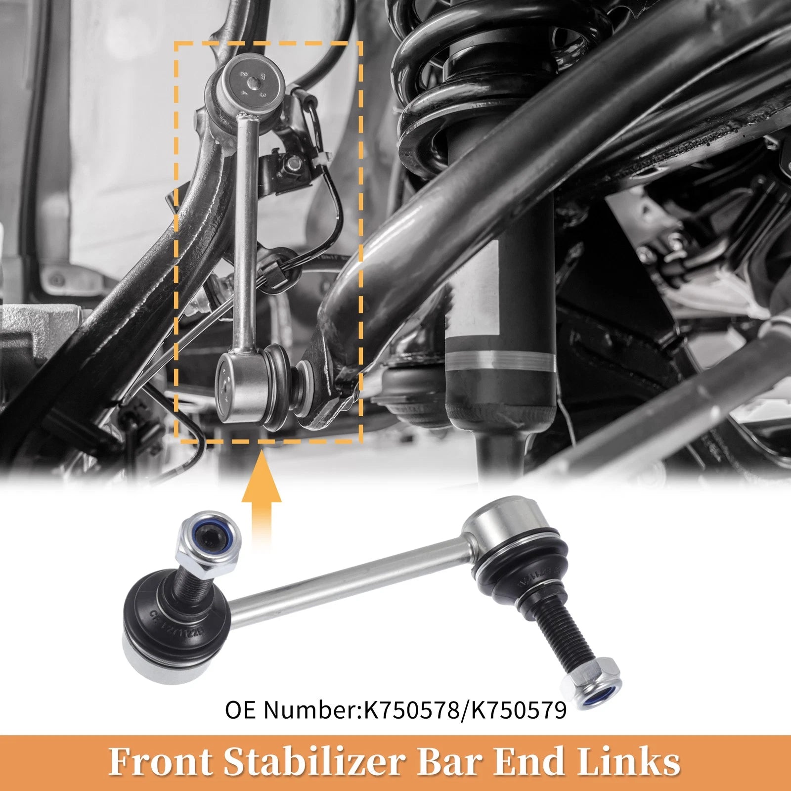 2pcs Front Stabiliser Sway Bar Link for Dodge Durango (2011–2015) No.K750578/K750579