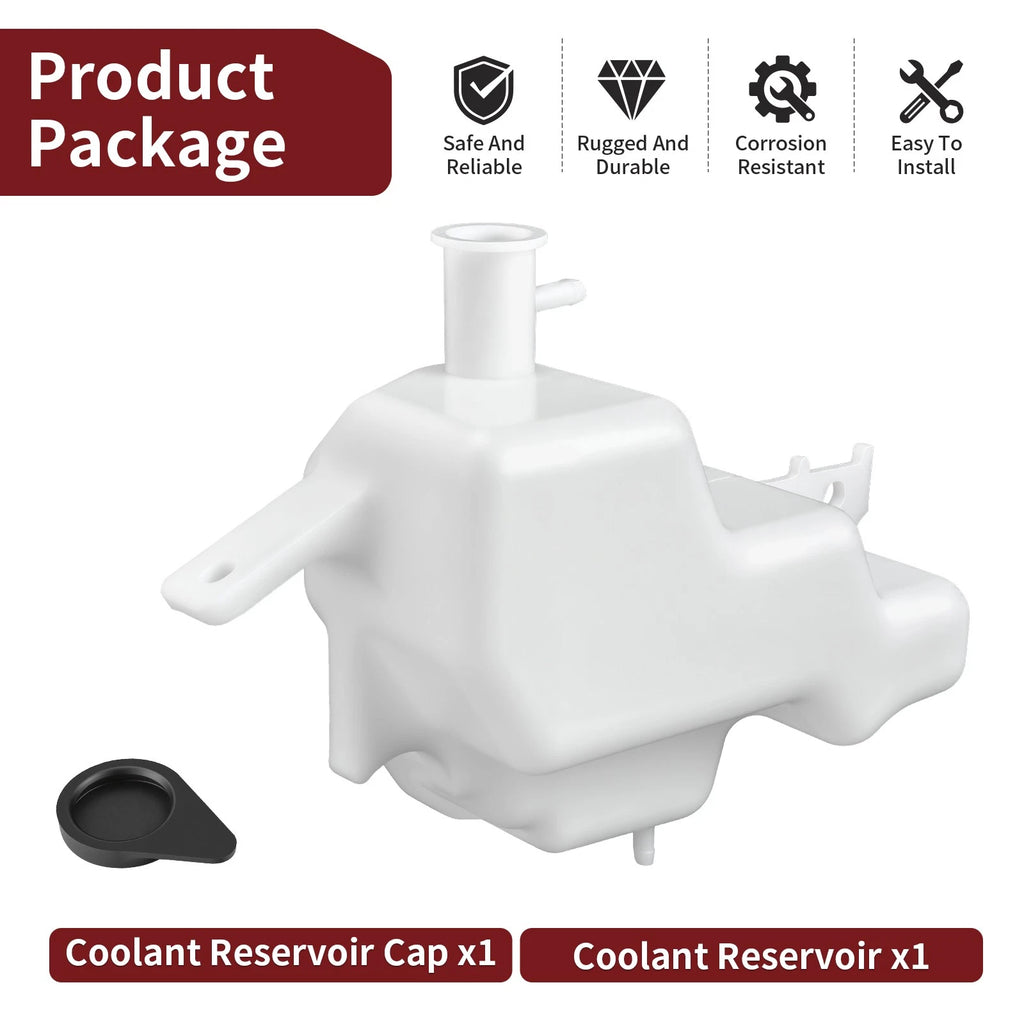 Coolant Reservoir Tank + Cap for Kawasaki Ninja ZX6R ZX636 ZX6RR ZX600 (2003–2004)
