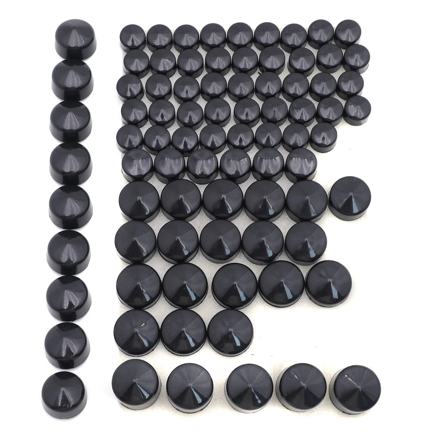 Set of 4 Black Bolt Toppers Caps for Harley Road King Twin Cam (1996–2006)