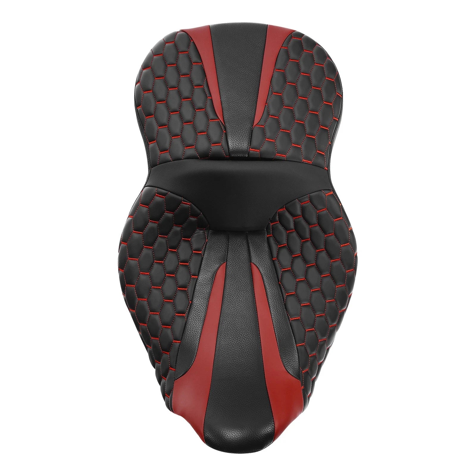 Black Red Driver Rider Passenger Seat for Harley Electra Street Tri Glide (2009–2023)