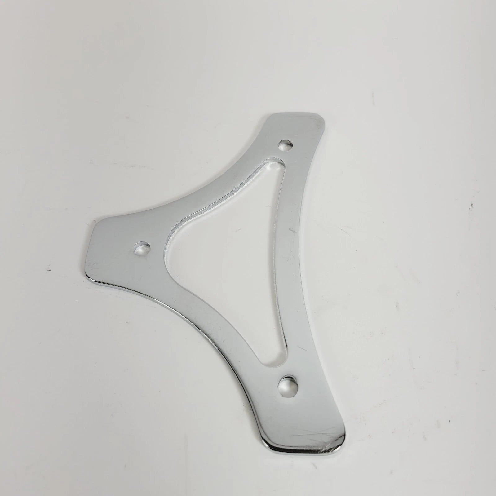 Chrome Sissy Bar Backrest Pad Mount Flat Plate for Harley Davidson Touring