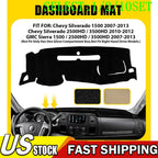 Dash Cover Pad for Chevy Silverado Sierra (2007â2013) Black
