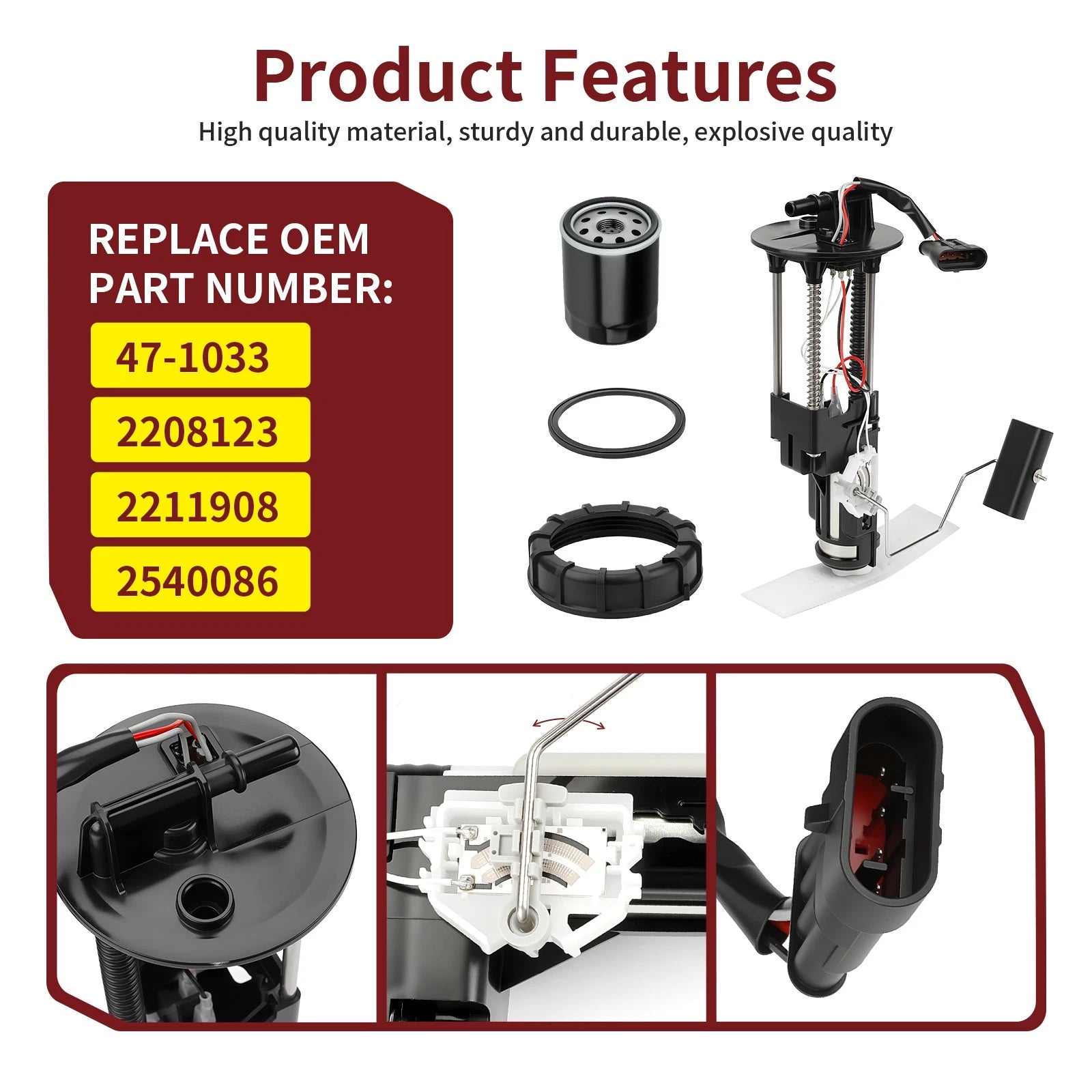 Fuel Pump Assembly for Polaris Ranger 1000 Crew XP PRO XD (2018–2023)