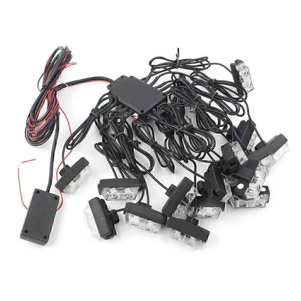 LED White Strobe Lights for Car Truck Emergency Warning