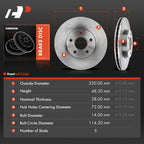 Front Disc Brake Rotors for Ford C-Max Focus (2013–2018) Volvo S40 C30