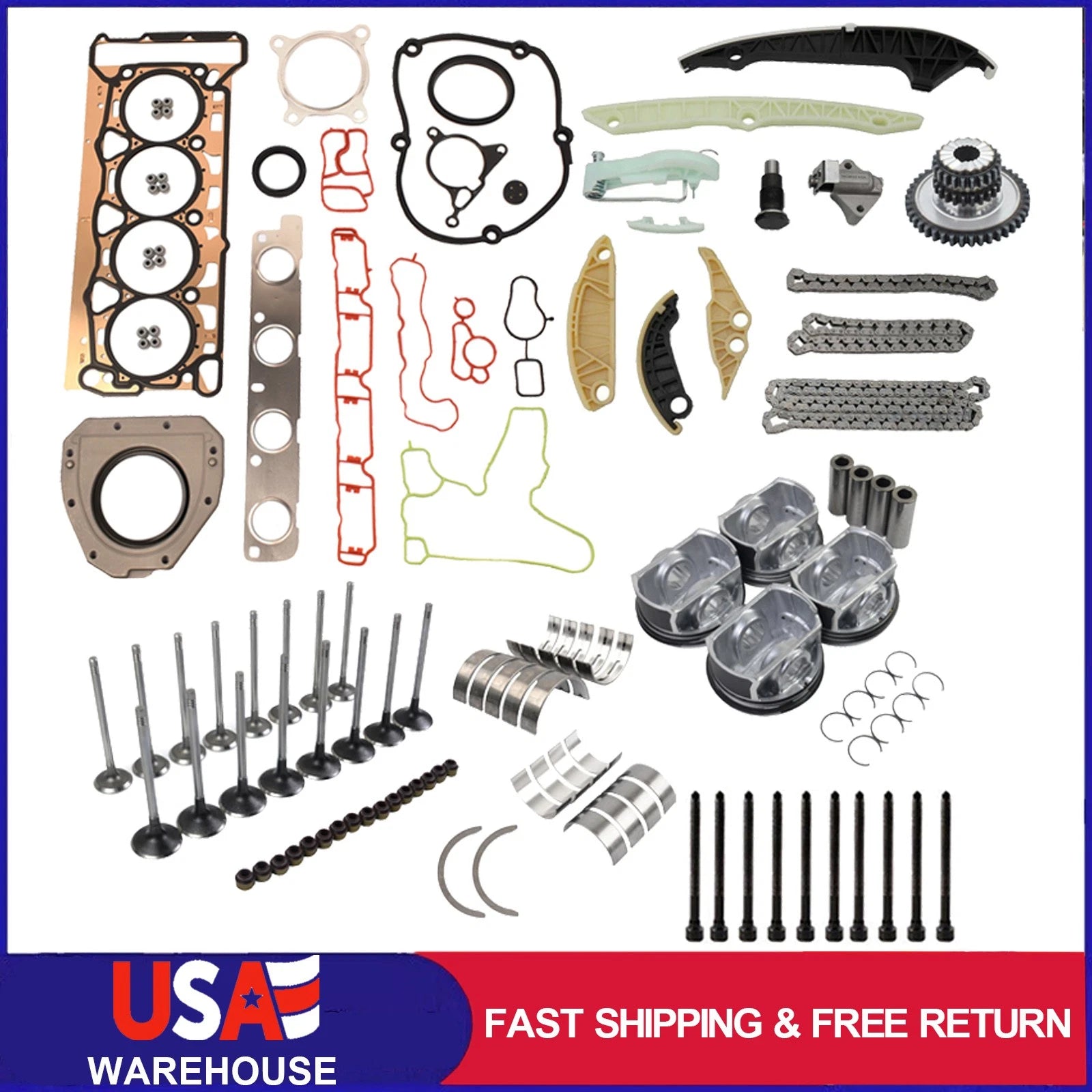 Engine Overhaul Rebuild Kit for VW Passat Golf Tiguan Audi Q5 A3 A4 (2006–2020)