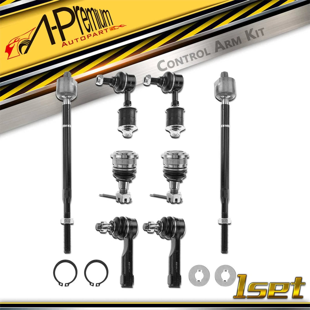Set of 8 Front Sway Bar Link Tie Rod End Ball Joints for Nissan Altima (1998–2001)
