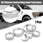 7pcs AC Climate Control Ring Knob Cover for Ford F-150 (2021–2022)
