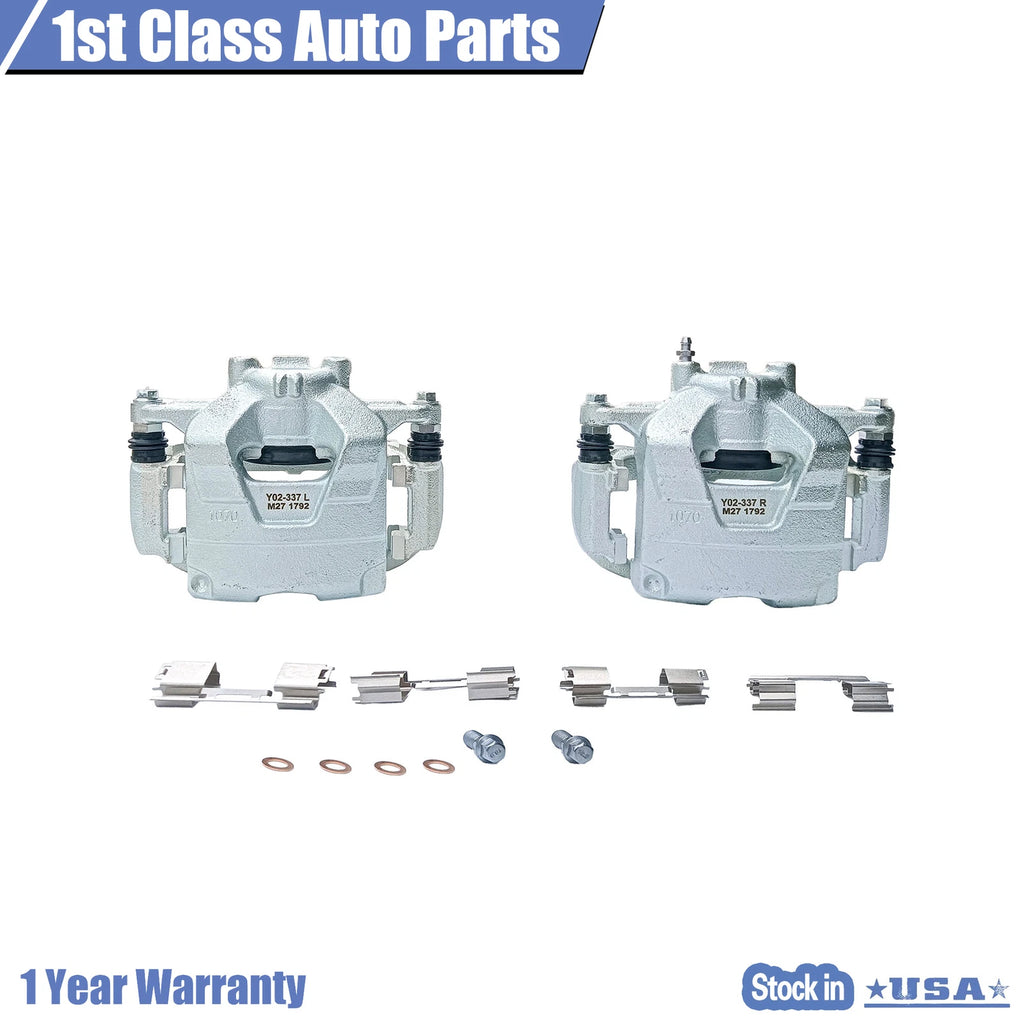 2X Front Brake Calipers with Bracket for Buick Encore, Cruze, Trax, Volt (2013-2021)