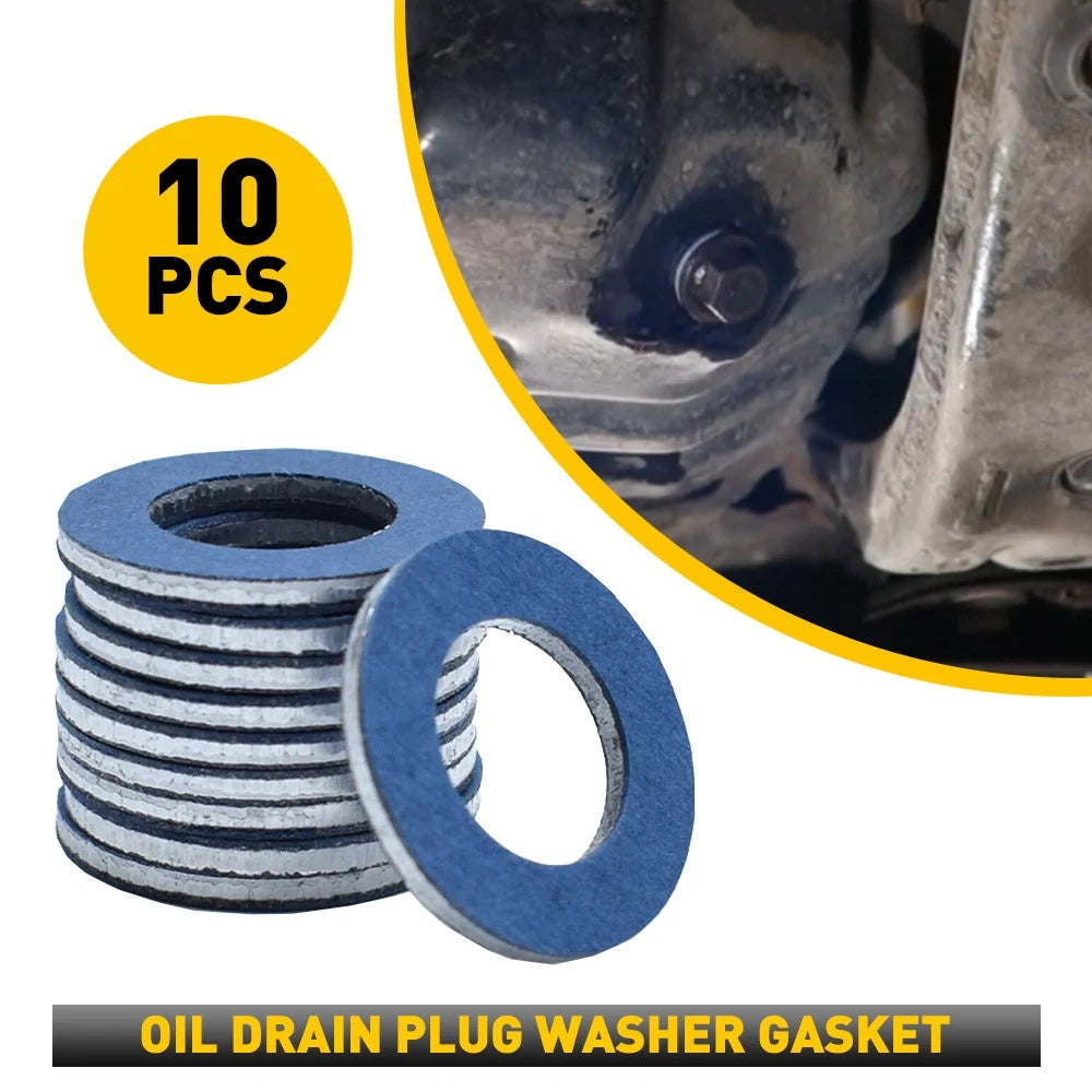 Set of 10 Oil Pan Drain Plug Washer Gasket for Toyota Lexus Scion (1990–2023) 90430-12031
