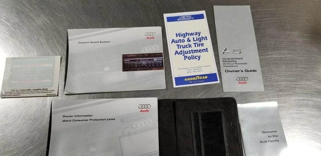 Set of 2 Owners Manuals for Audi A8 (1998)