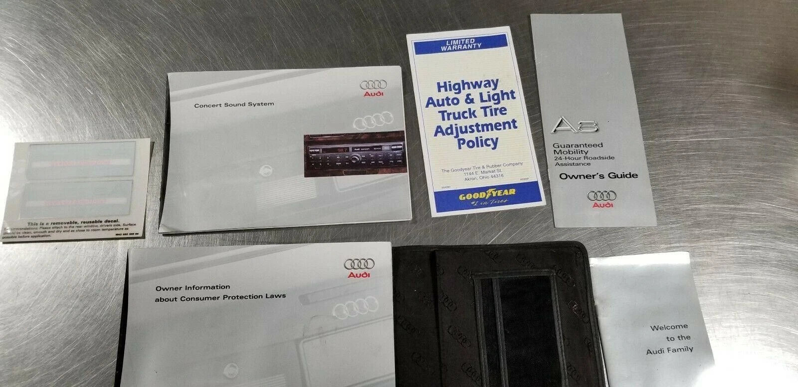 Set of 2 Owners Manuals for Audi A8 (1998)