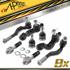 8x Front Inner Outer Ball Joint Tie Rod for Toyota Tacoma (1998-2004) RWD