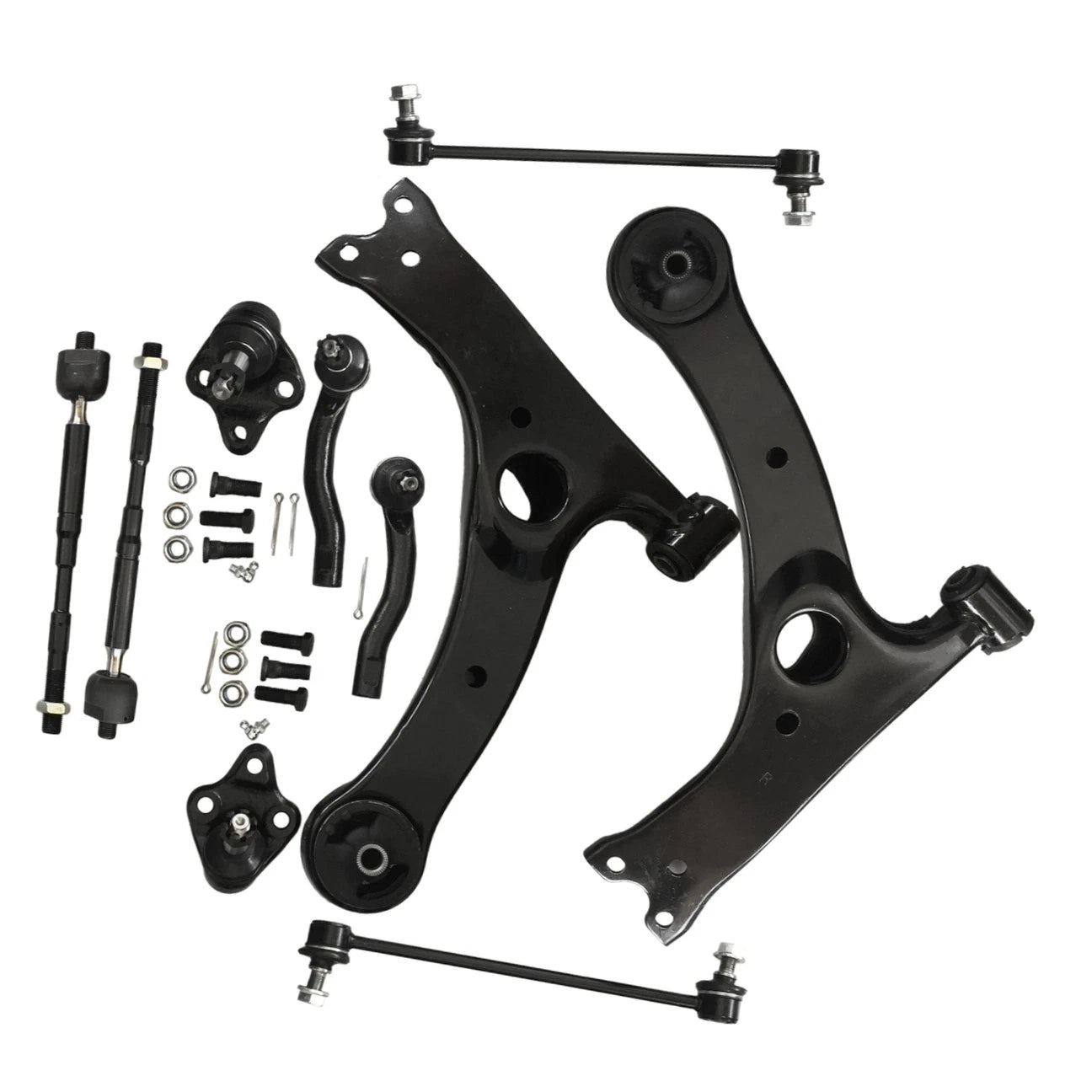 10pc Lower Control Arm Ball Joint Tie Rod Sway Bar for Toyota Corolla (2003-2008)