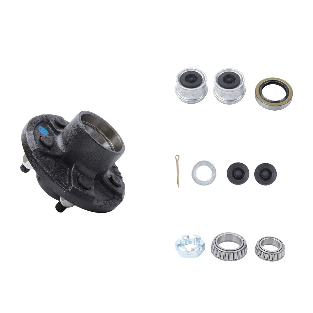 Set of 2 Trailer Hub Kits 5 on 4.5 for 3500 lbs Axle (1-1/16'' to 1-3/8'')