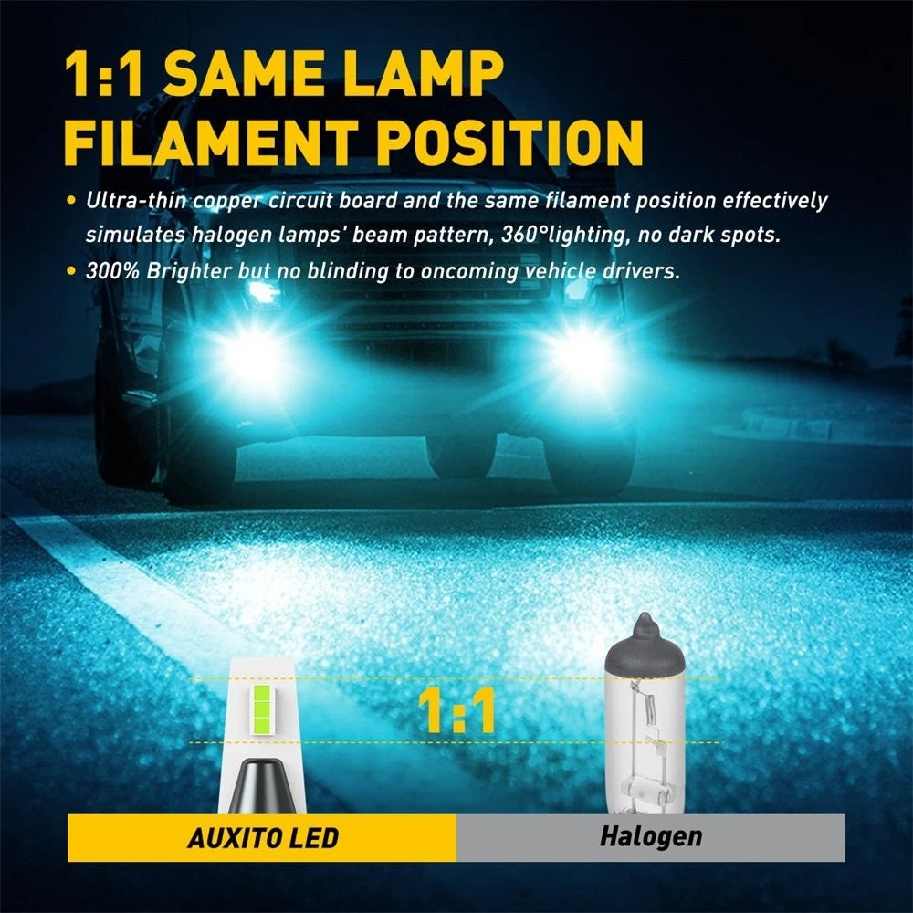 2X H11 H16 Fog LED Light Bulbs for Honda Civic (2006–2019), CR-V (2007–2019)