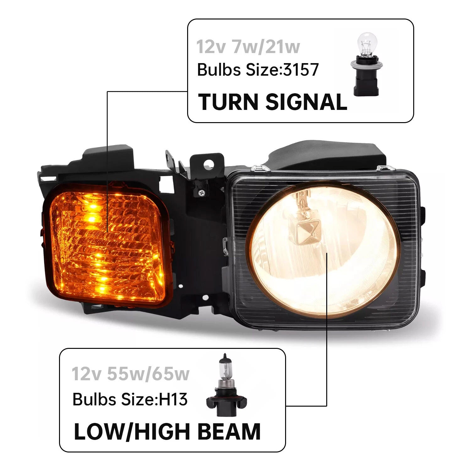 Headlight for Hummer H3/H3T (2006-2010) Right Side