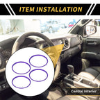 Set of 4 AC Vent Dashboard Decoration Rings for Toyota Tacoma (2016–2021) Purple