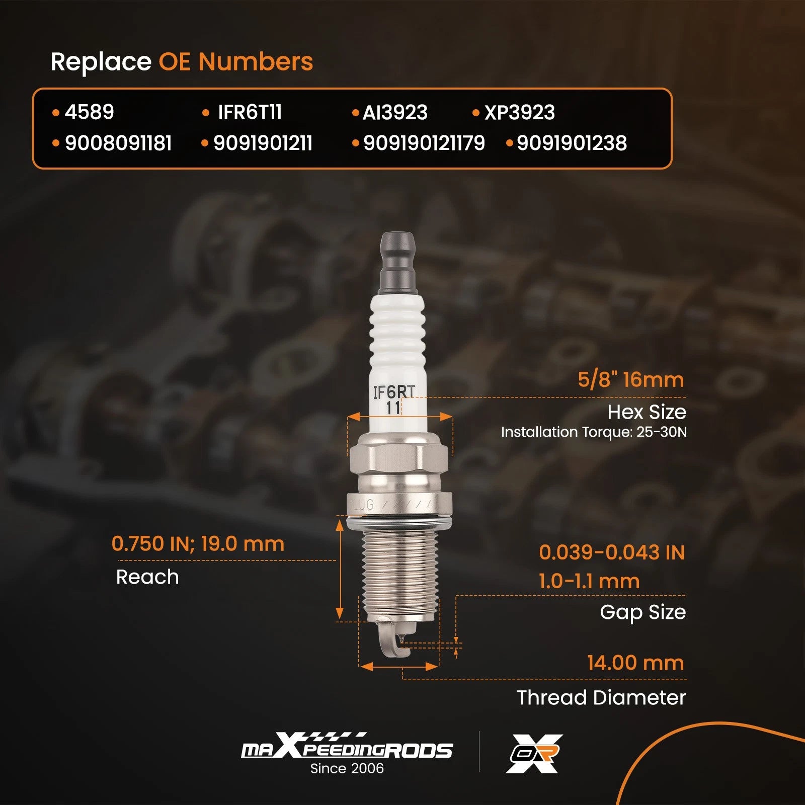 Iridium Spark Plugs for Toyota Avalon (1995–2004)