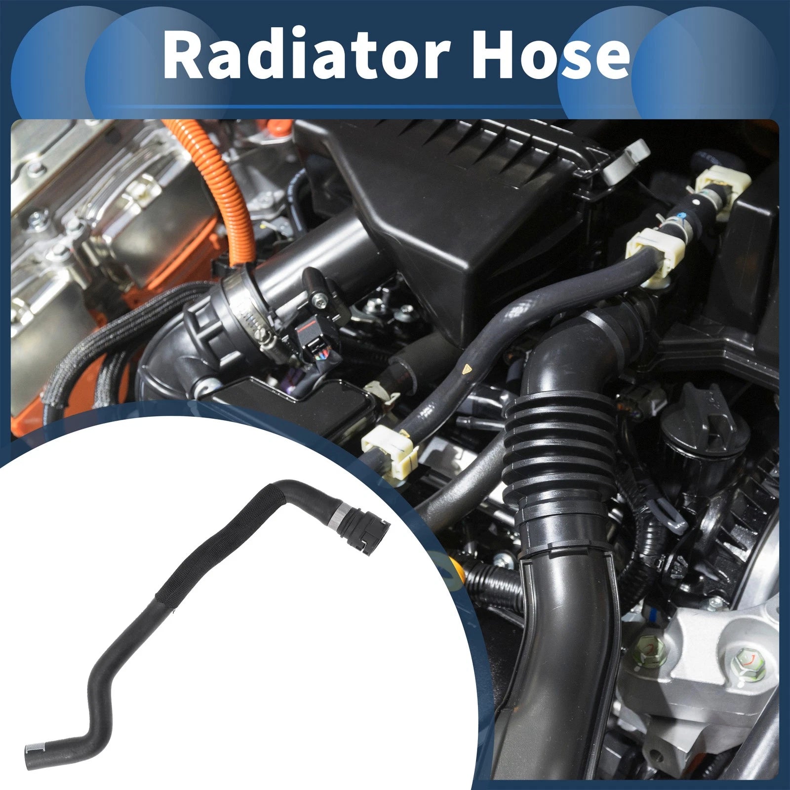 Radiator Hose for Audi Q5 (2009–2012) No. 8R0819371E Black