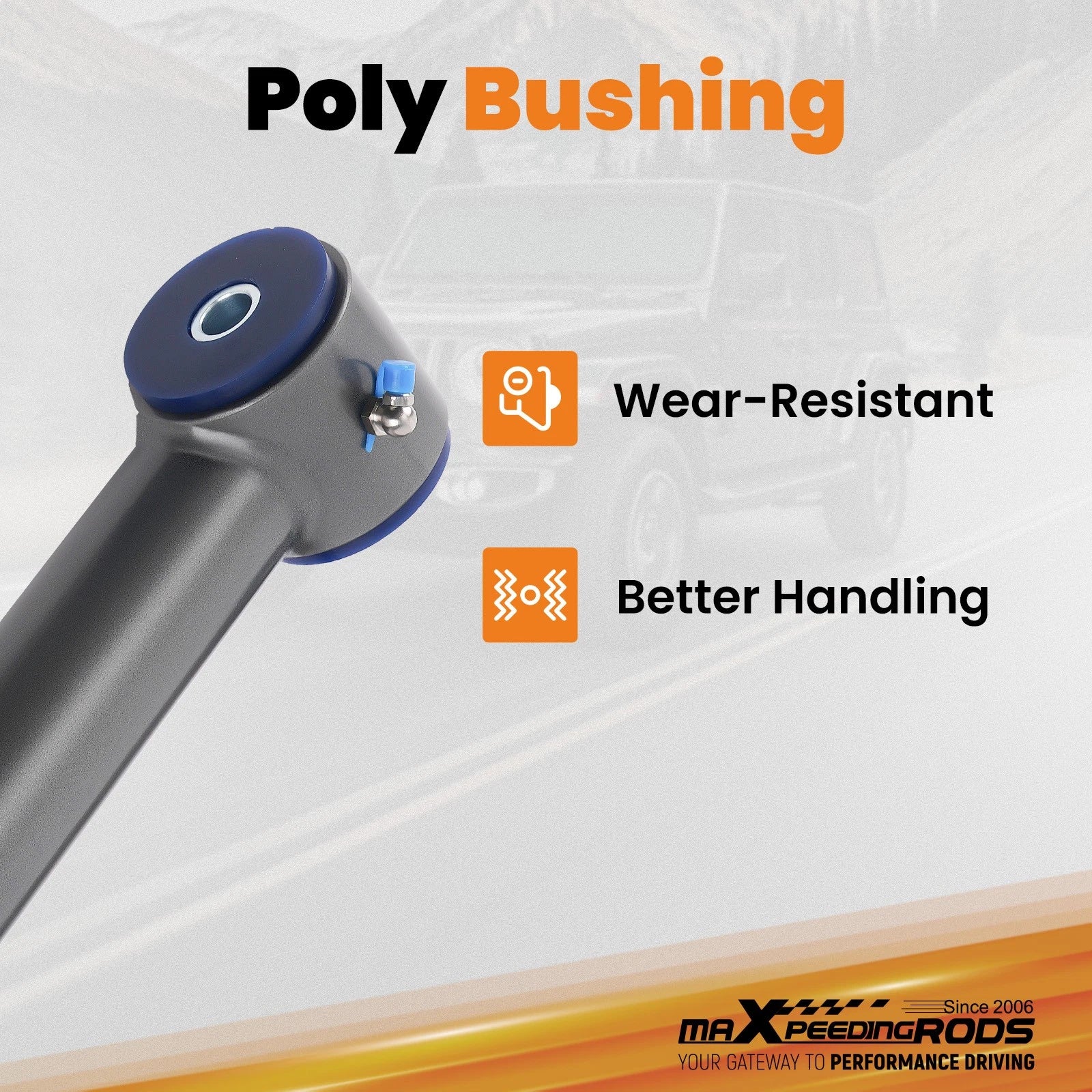 Rear Control Arms Kit for Jeep Wrangler JK Unlimited (2007-2018) w/ Poly Bushing