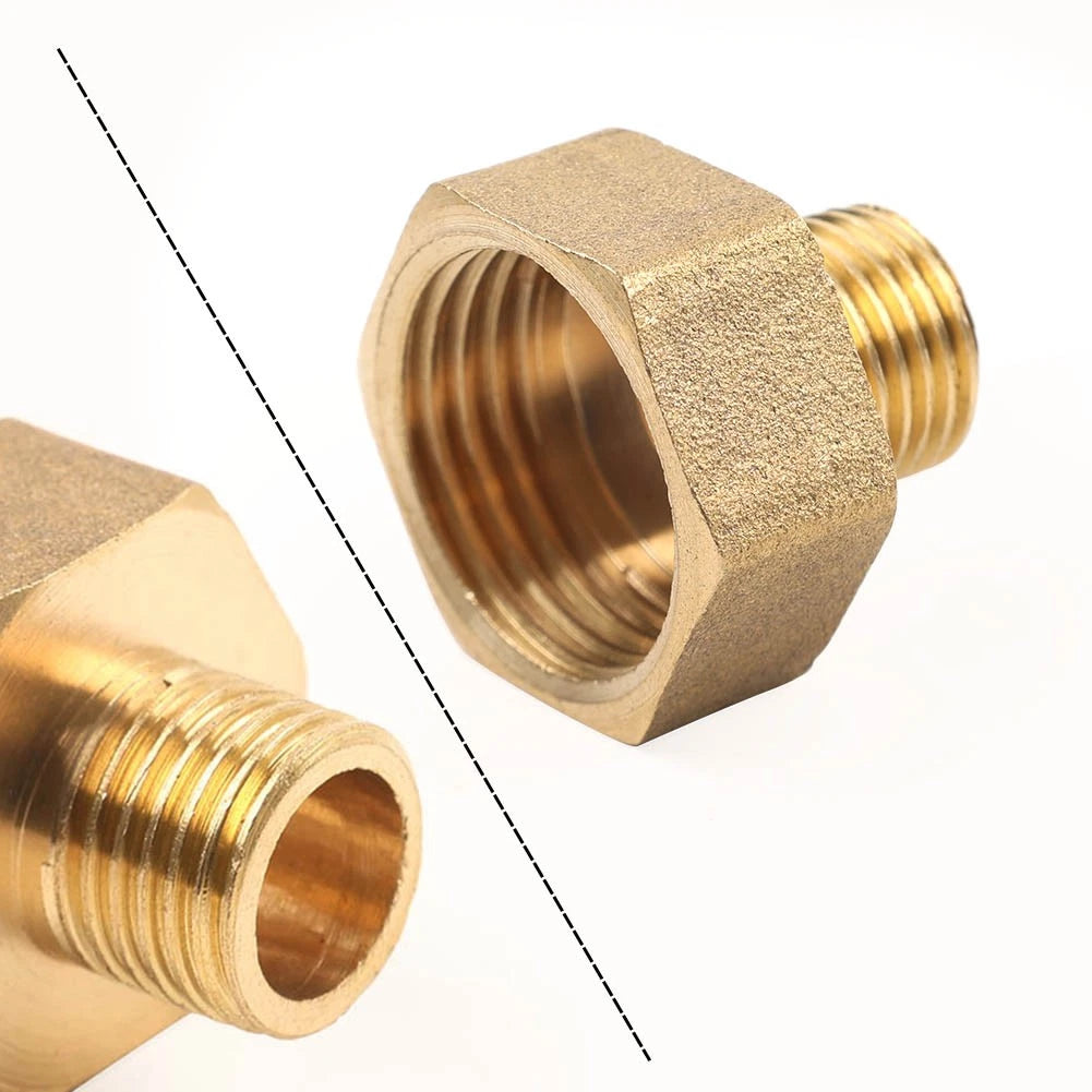 Brass G 1/2 Female to G 1/4 Male Pipe Reducer Adapter Fitting