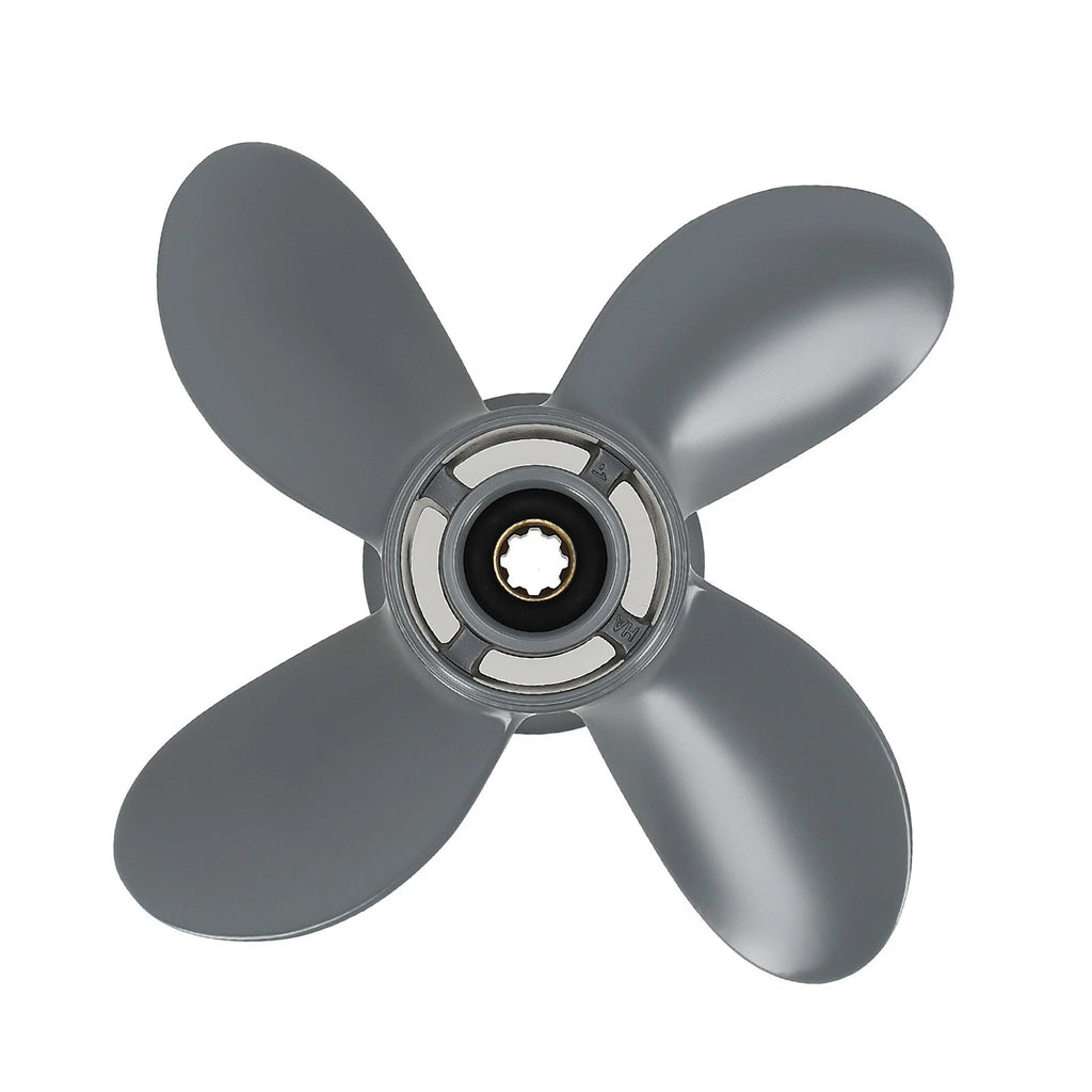 10" 4 Blade Aluminum Propeller for Honda Yamaha Outboard (8-20HP)