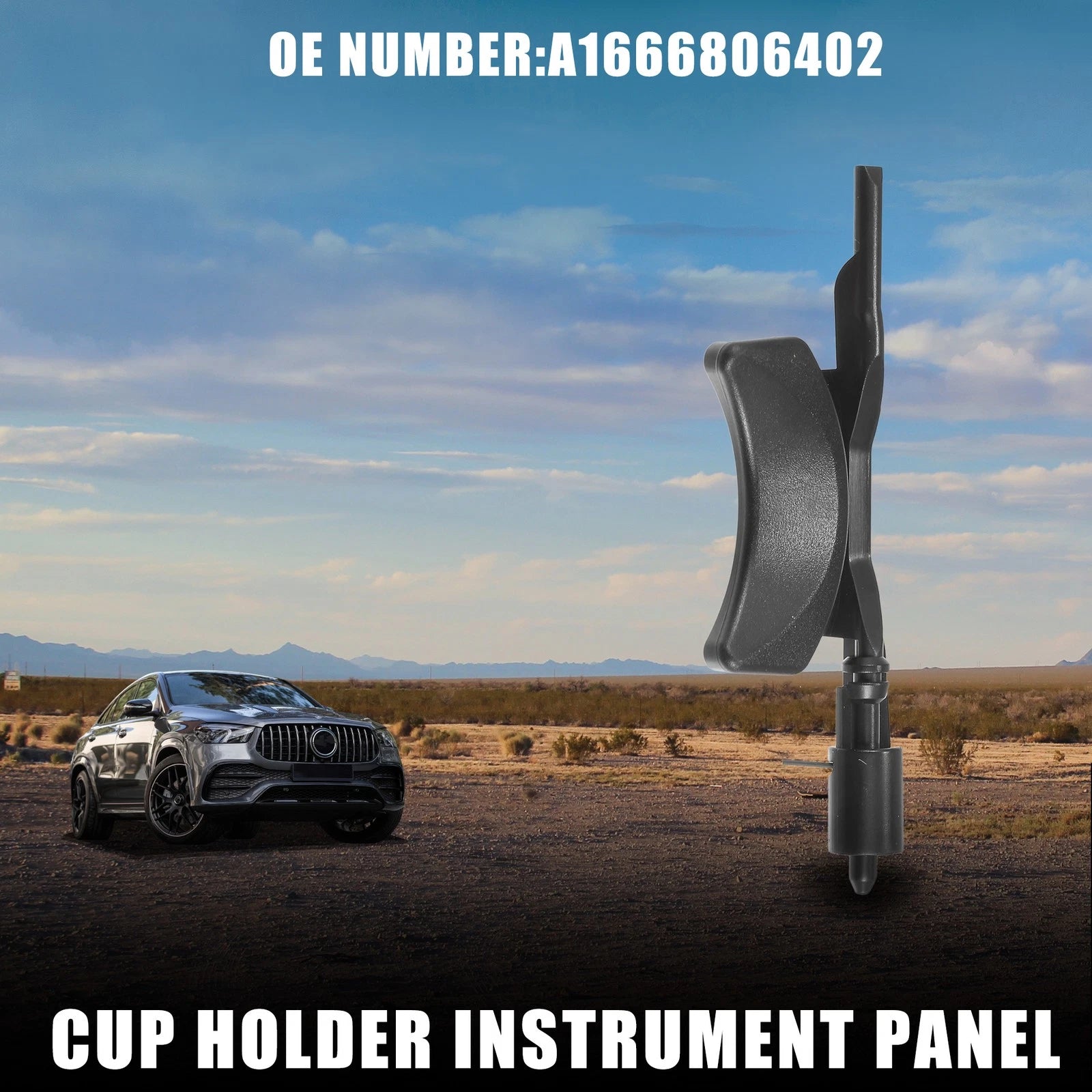 Cup Holder for Mercedes-Benz W166 (2012–2015) No.A1666806402 Black