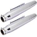 Universal Motorcycle Exhaust Pipe Set of 2 Removable Silencers for Cafe Racer
