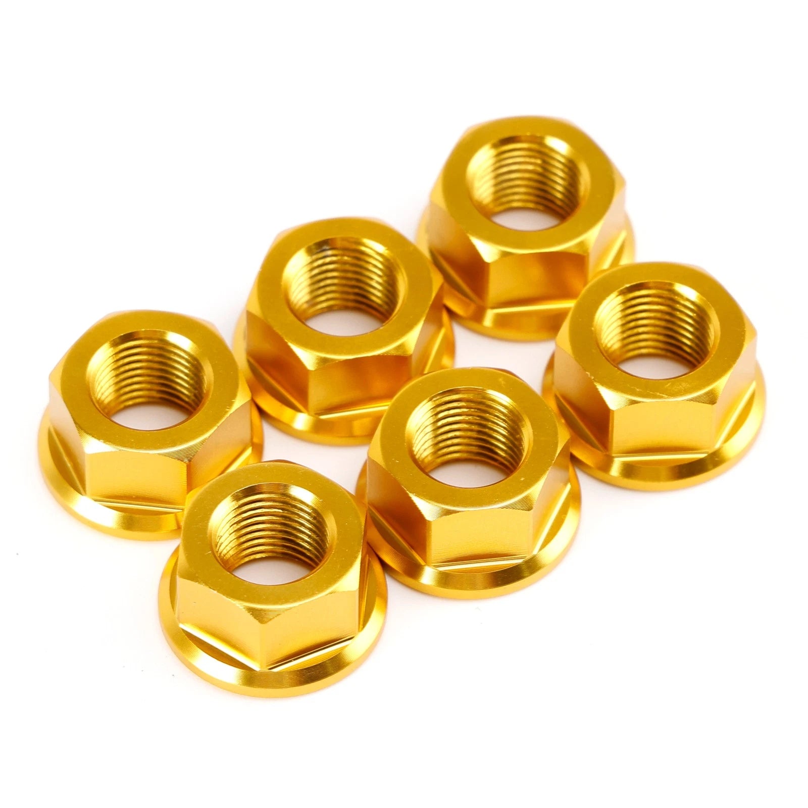 Set of 4 ALU M10 Gold Sprocket Nuts for Ducati Streetfighter V2 V4 1260 Diavel 1260