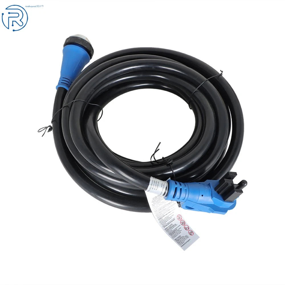 30FT 50A RV Generator Extension Cord + Power Inlet Box NEMA 14-50P/SS2-50R