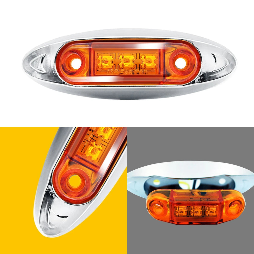 Amber LED Side Marker Lights for Truck Trailer (12V 24V)