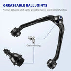 Front Upper Lower Control Arms with Ball Joint Kit for GMC Sierra 1500 (1999–2006)