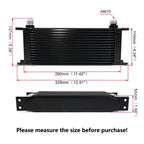 15 Row Aluminum Engine Transmission Oil Cooler Kit for Universal Applications
