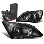 Projector Headlight Lamps for Honda CR-V (2007–2011) - Black/Clear