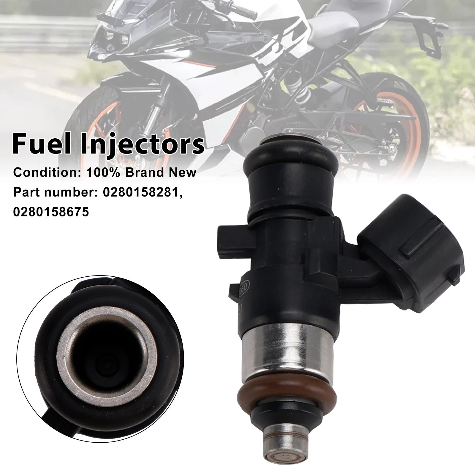 Set of 4 Fuel Injectors 0280158281 0280158675 for KTM RC 125 200 125i (2016–2022)