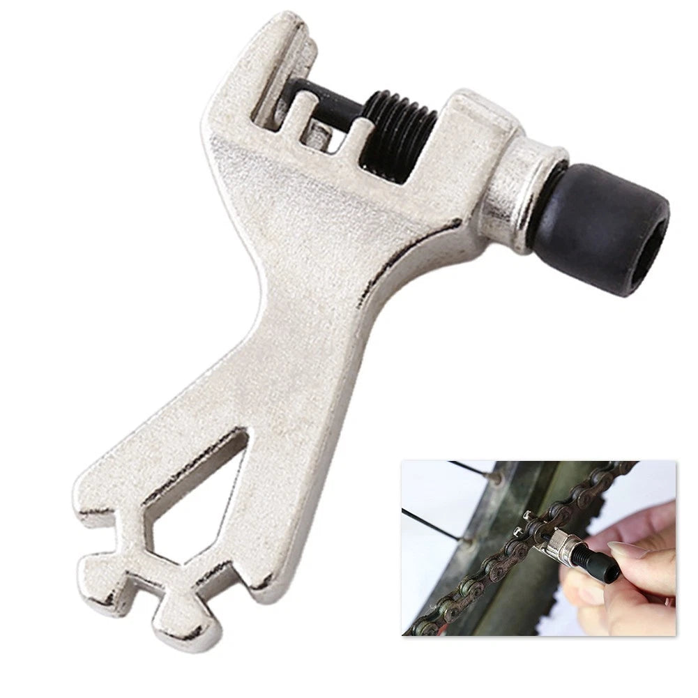 Bike Chain Repair Tool with Remover and Spoke Wrench for All Bikes